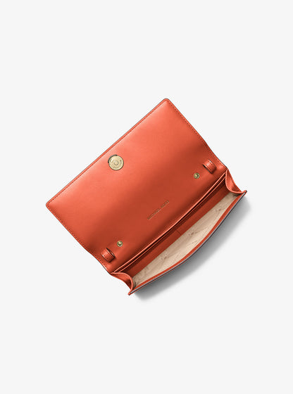 Carson Large Pebbled Leather Convertible Crossbody Bag Red Clay Red Clay