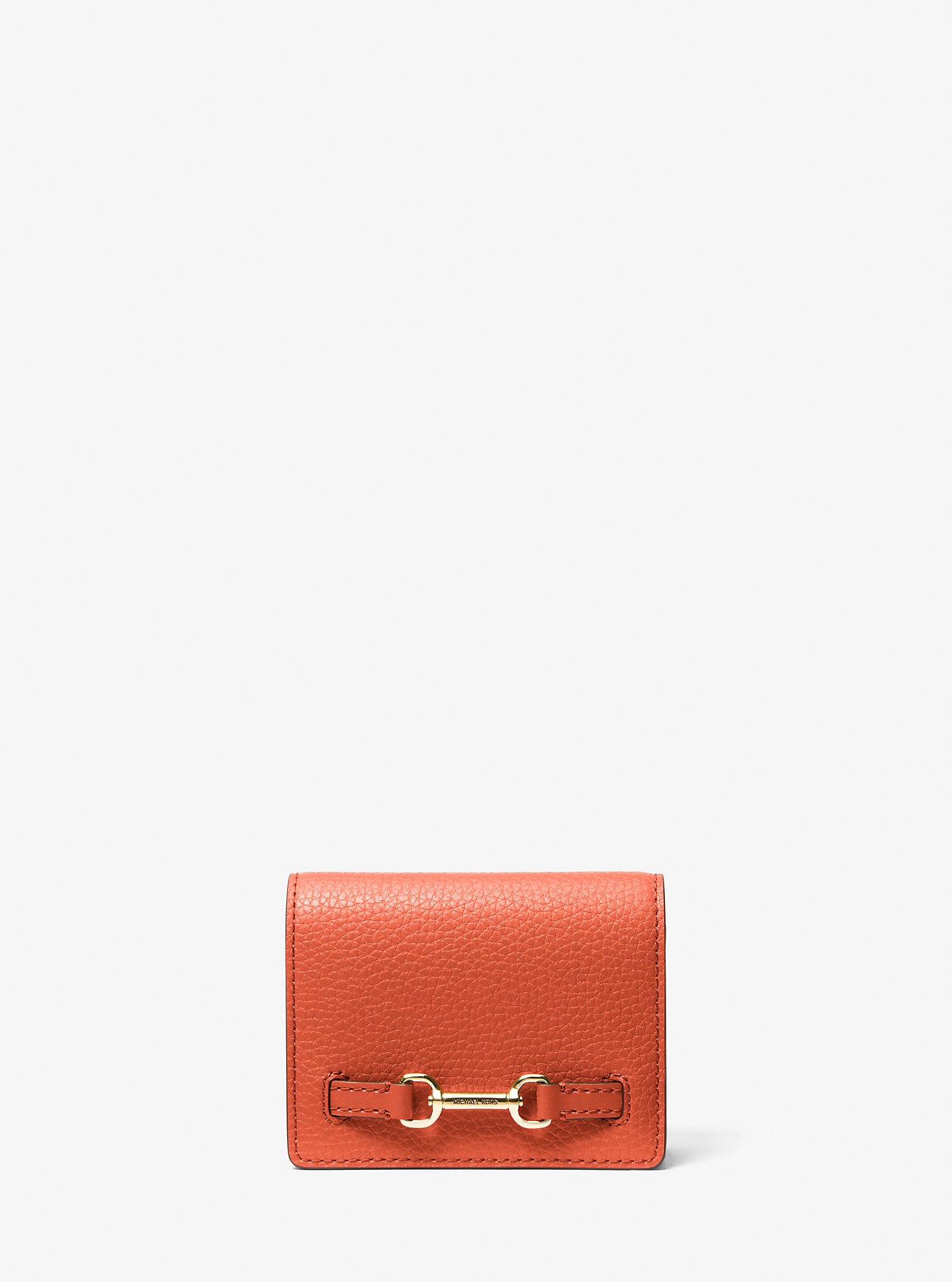 Carson Small Pebbled Leather Wallet Red Clay Red Clay