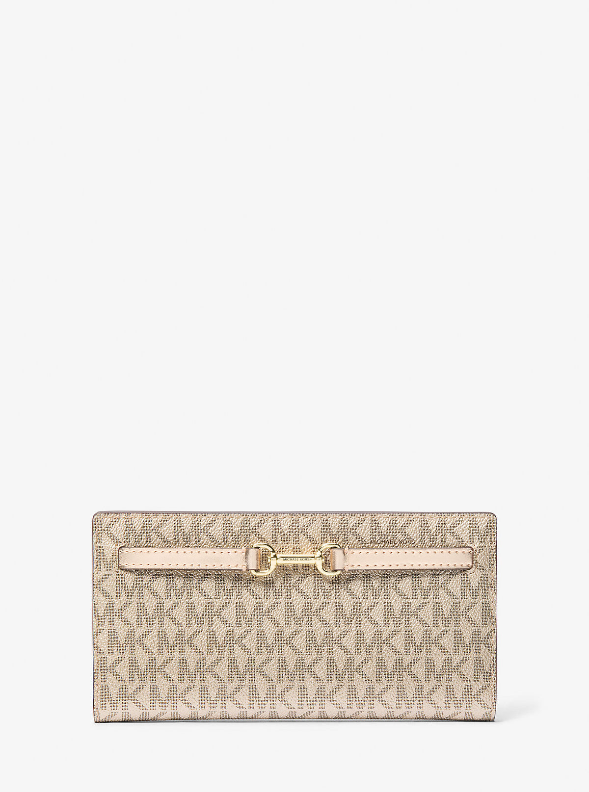Carson Large Metallic Signature Logo Wallet Pale Gold Pale Gold
