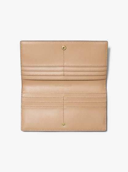 Carson Large Metallic Signature Logo Wallet Pale Gold Pale Gold