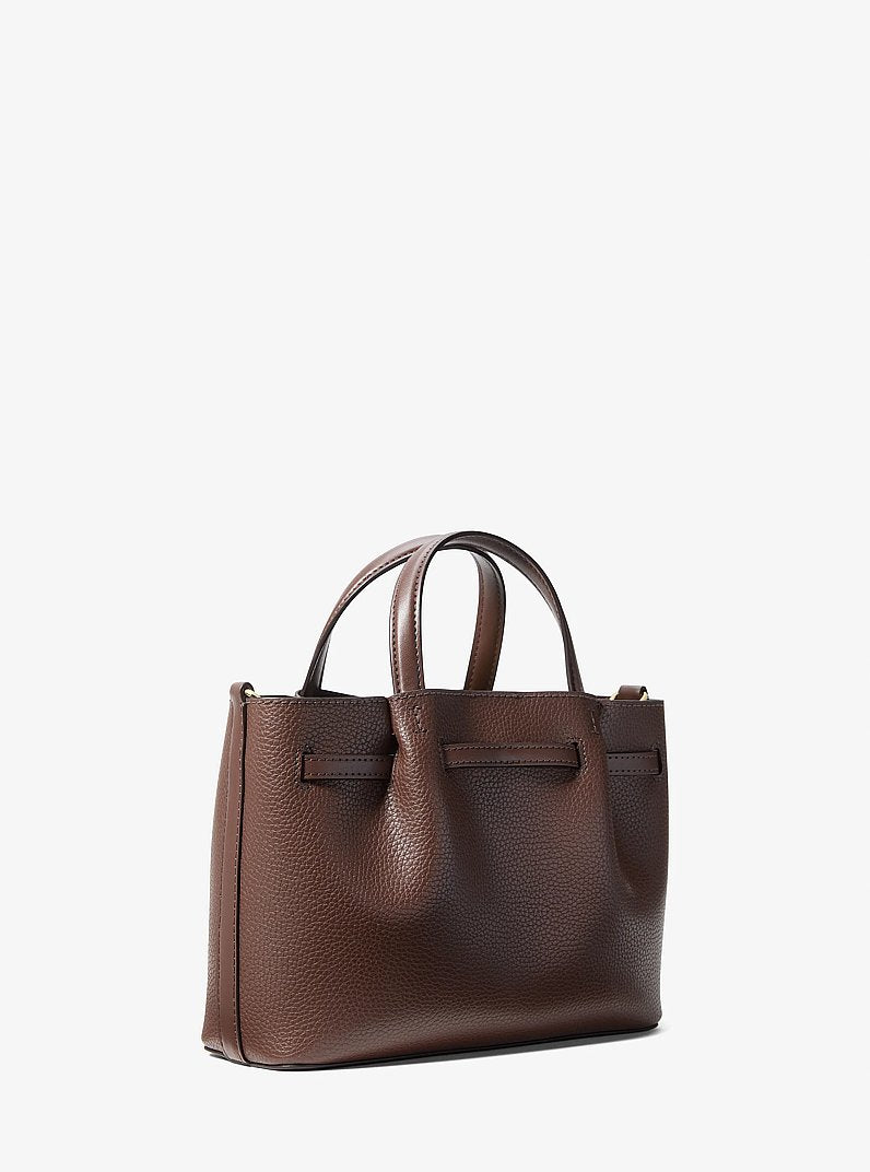 Carson Small Pebbled Leather Satchel Nutmeg Nutmeg