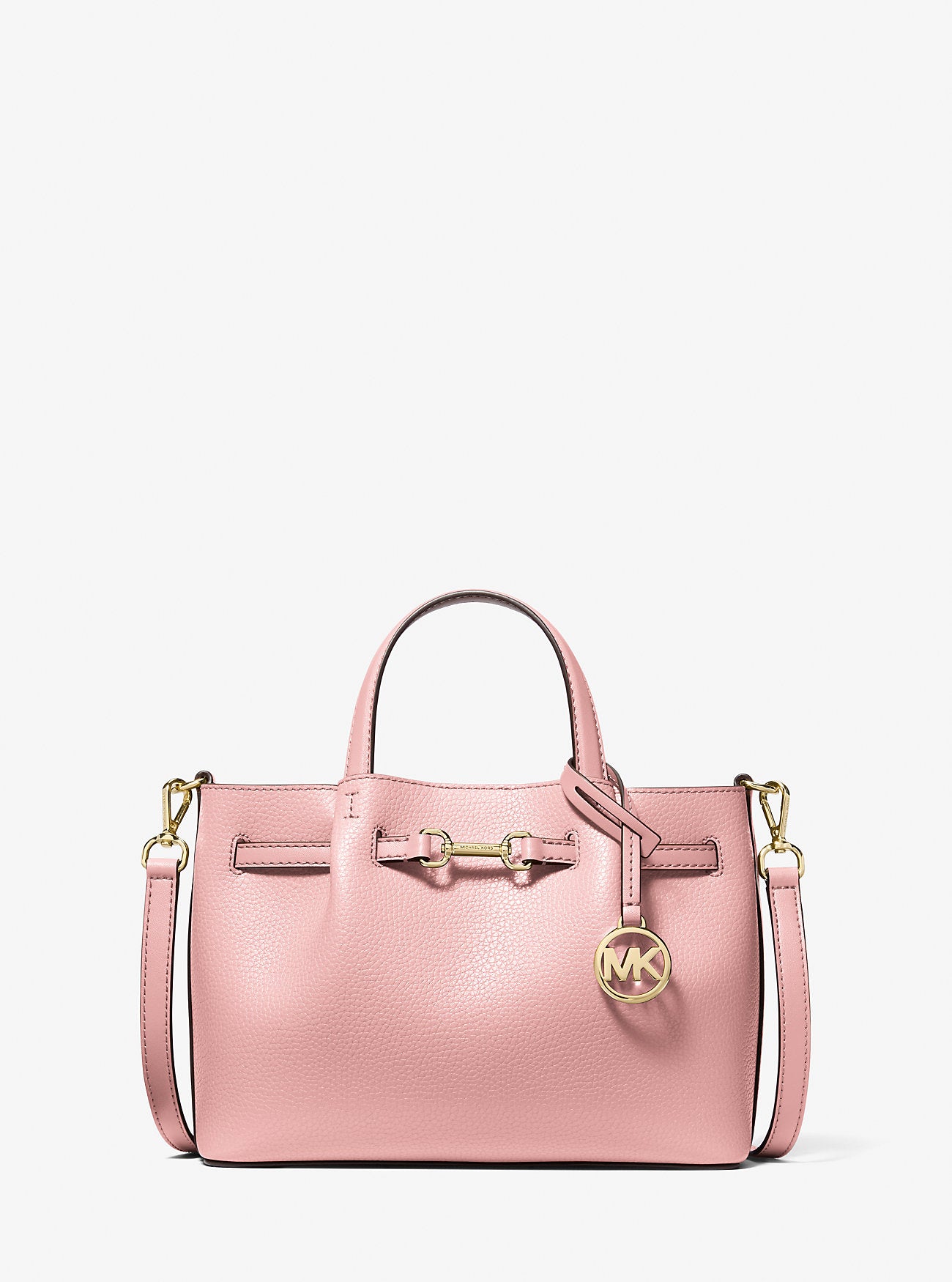 Carson Small Pebbled Leather Satchel Powder Blush Powder Blush