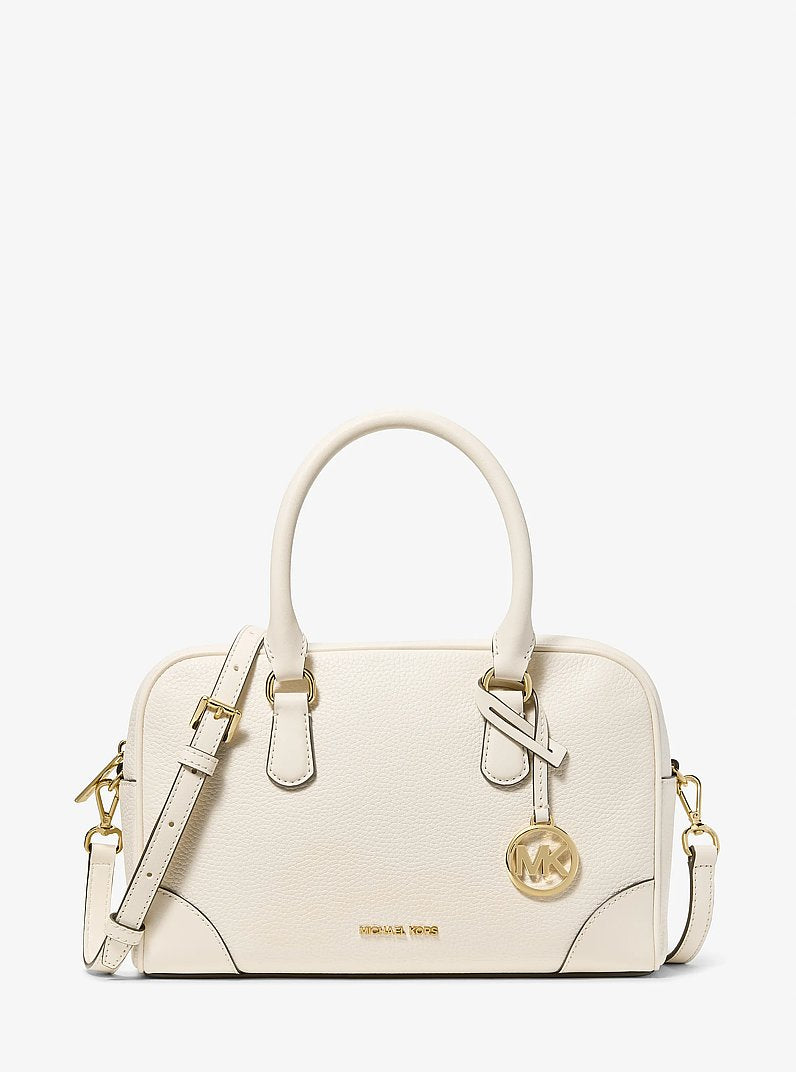 Thompson Pebbled Leather Satchel Lt Cream Lt Cream