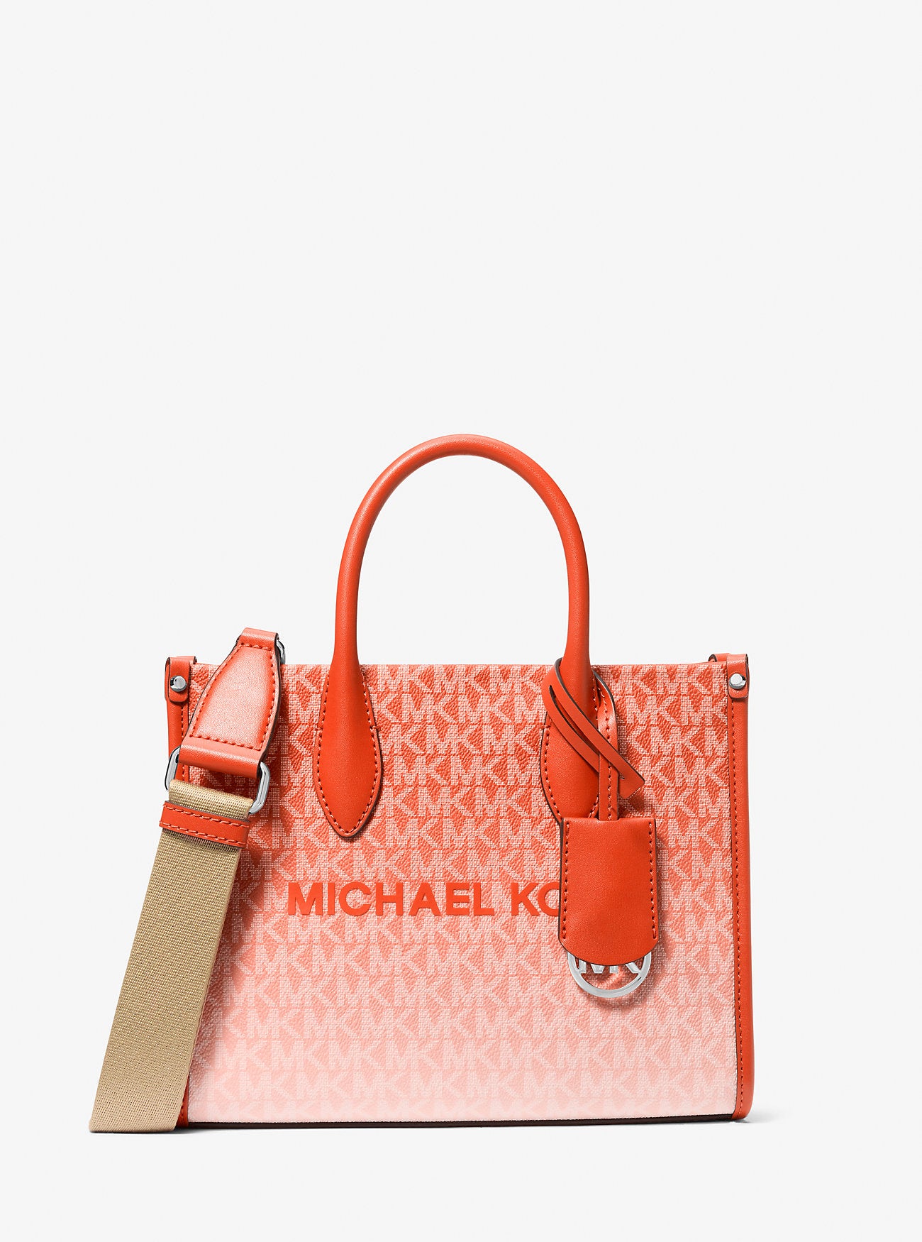 Mirella Small Ombre Signature Logo Crossbody Bag Red Clay Red Clay