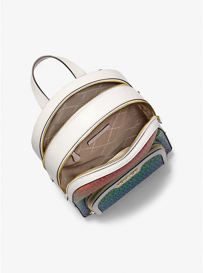 Jaycee Medium Rainbow Signature Logo Backpack Rainbow