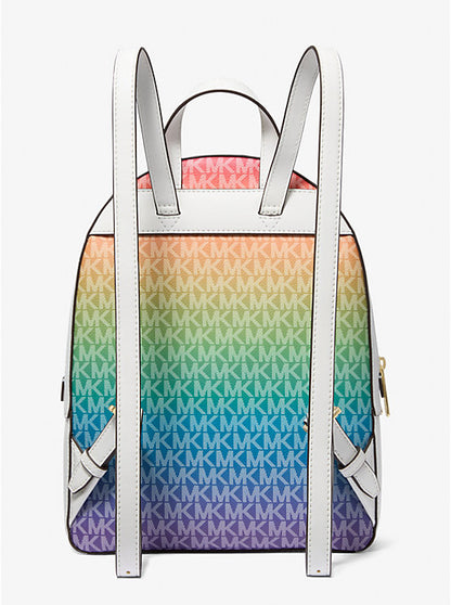 Jaycee Medium Rainbow Signature Logo Backpack Rainbow