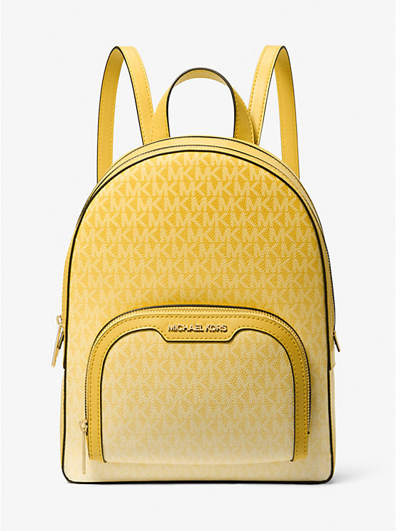 Micheal Kors Jaycee Medium Ombr Signature Logo Backpack Daisy Yellow