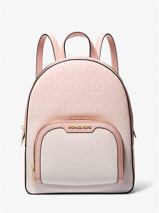 Micheal Kors Jaycee Medium Ombr Signature Logo Backpack Powder Blush