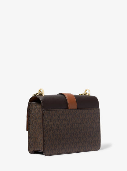 Greenwich Small Color-Block Signature Logo Crossbody Bag Brown Multi Brown Multi