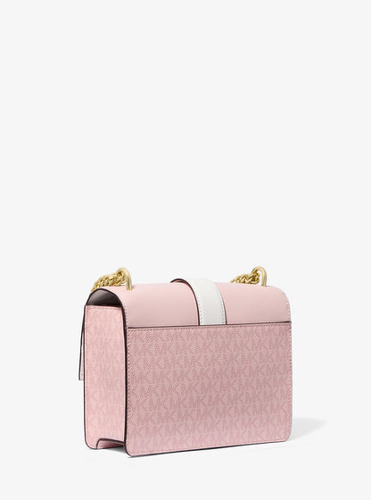 Greenwich Small Color-Block Signature Logo Crossbody Bag Pwd Blsh Mlt Pwd Blsh Mlt