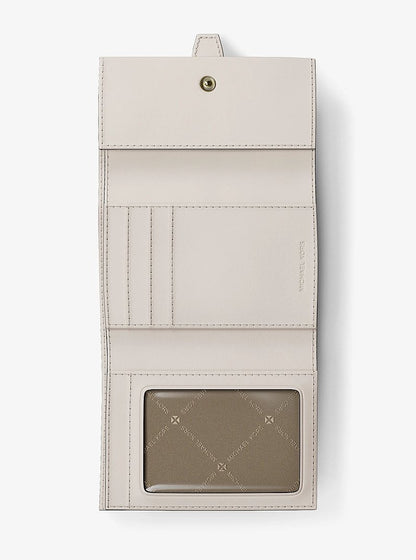 Greenwich Medium Saffiano Leather Trifold Wallet Lt Cream Lt Cream