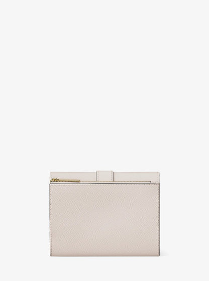 Greenwich Medium Saffiano Leather Trifold Wallet Lt Cream Lt Cream