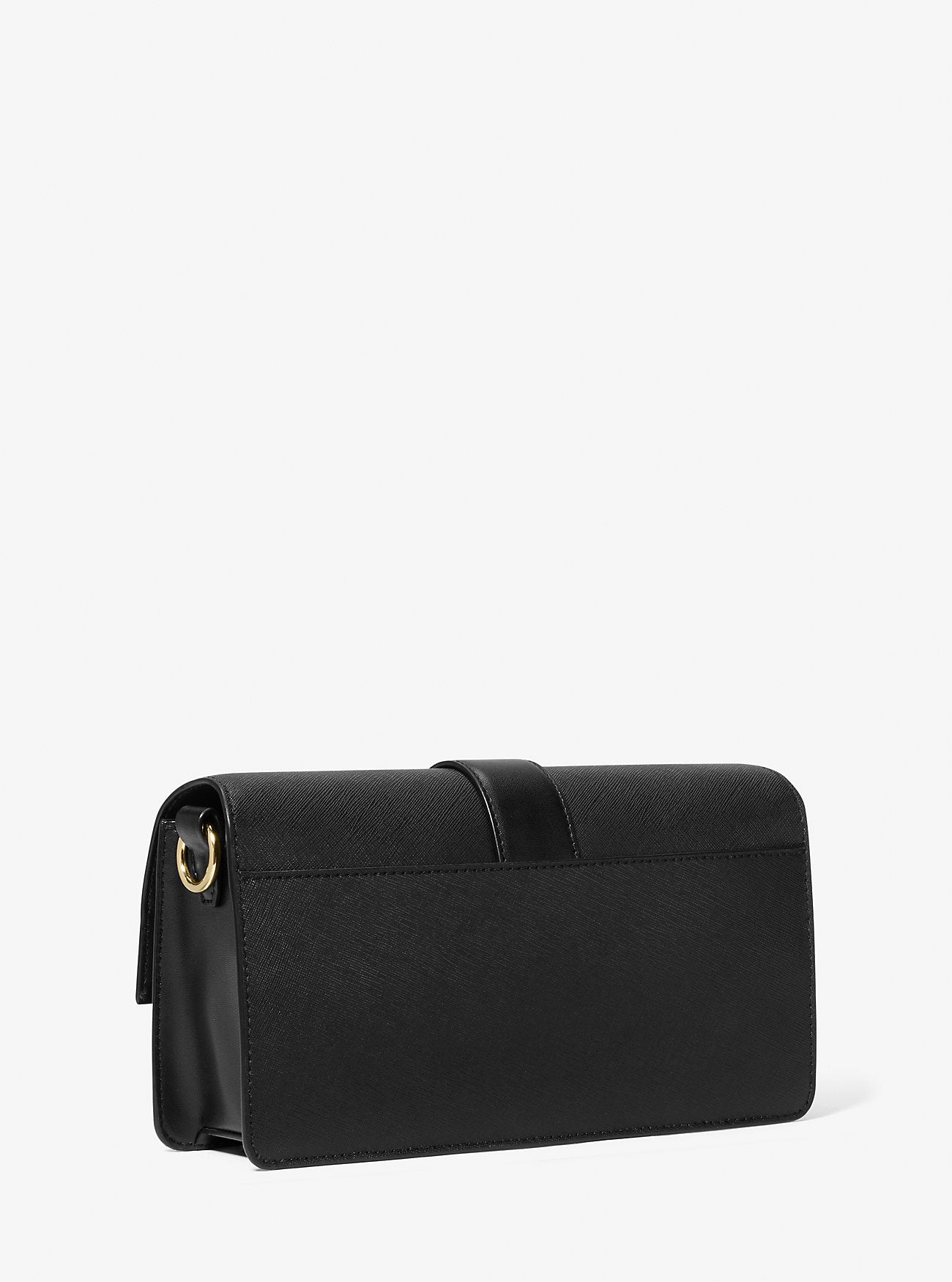 Greenwich Medium Saffiano Leather Shoulder Bag Black Black