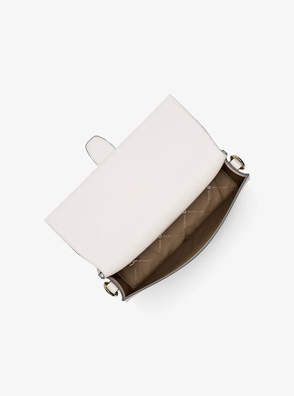 Greenwich Medium Saffiano Leather Shoulder Bag Lt Cream Lt Cream