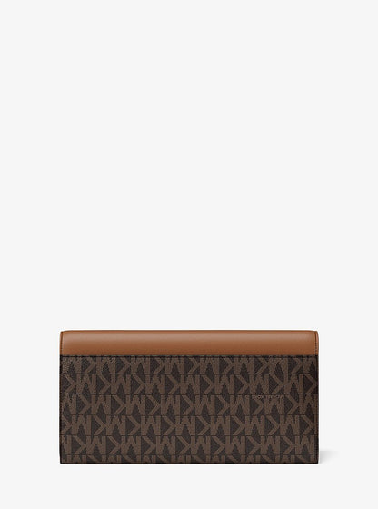 Hamilton Large Signature Logo Continental Wallet Brown Brown