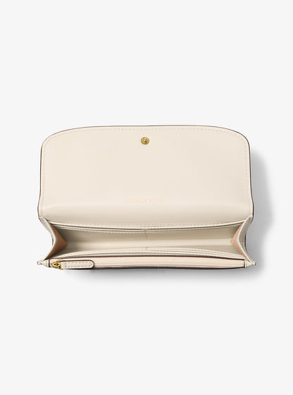 Hamilton Large Leather Continental Wallet Lt Cream Lt Cream