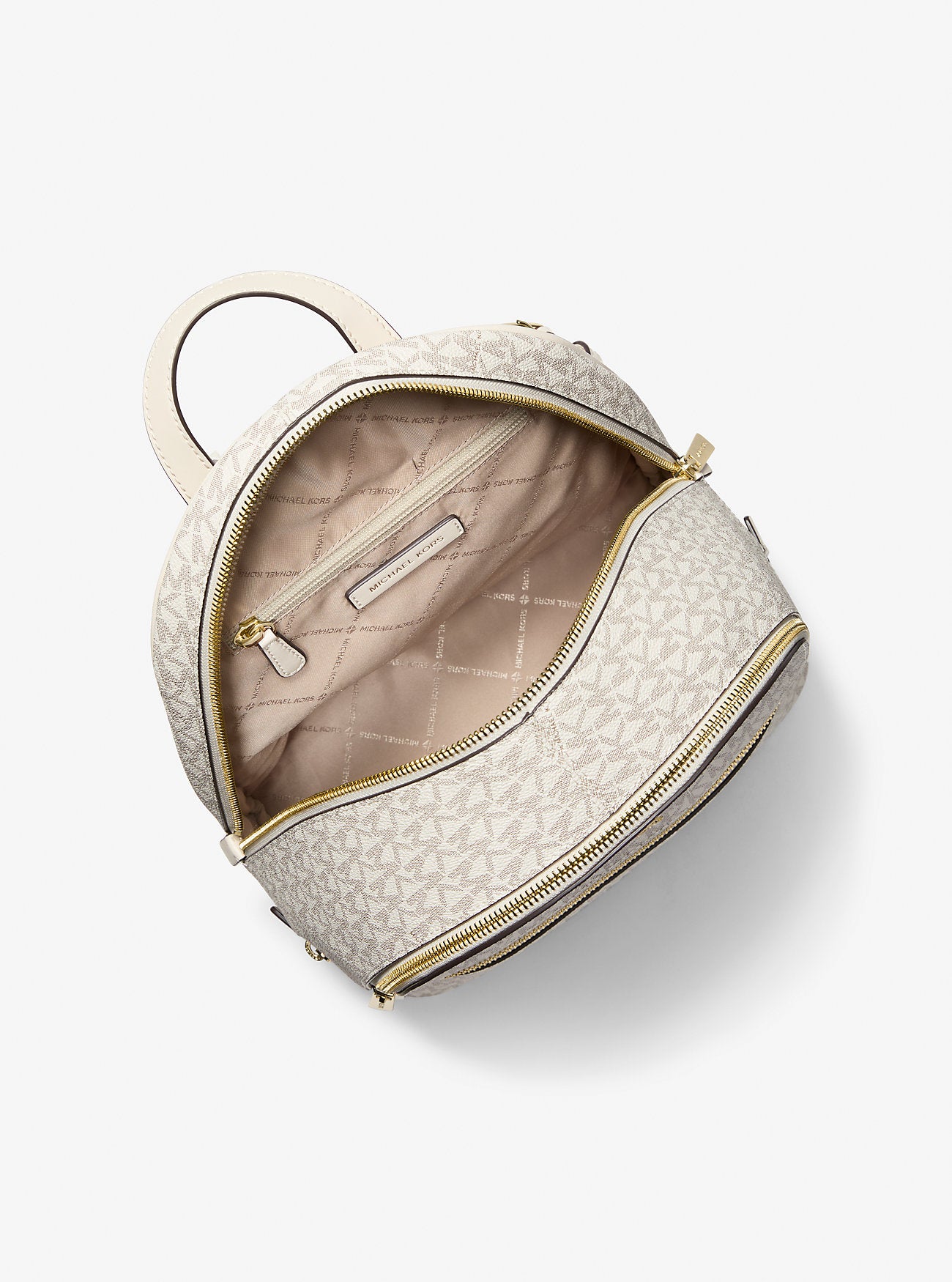 Rhea Medium Signature Logo Backpack Lt Crm Multi Lt Crm Multi