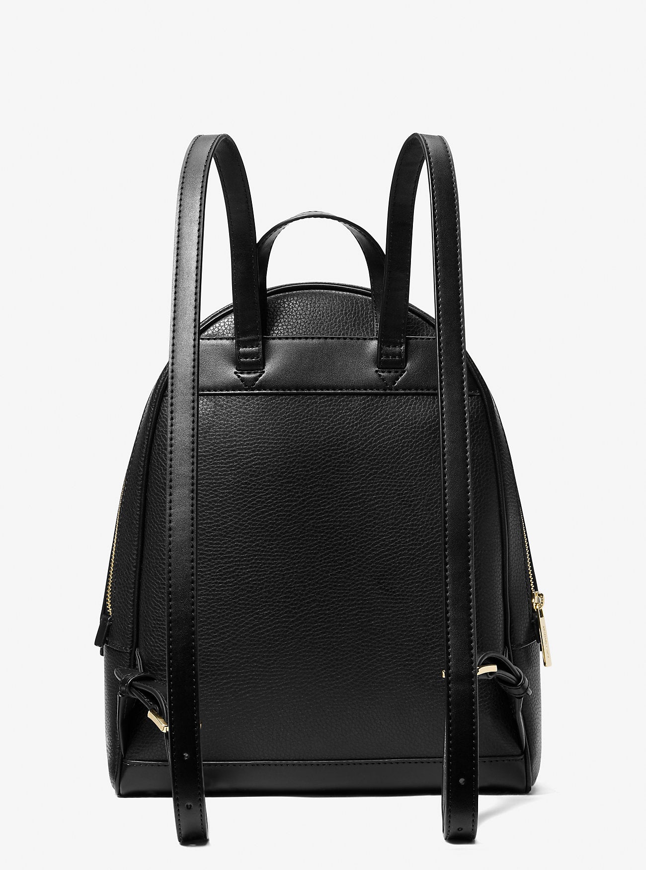 Rhea Medium Pebbled Leather Backpack Black Black