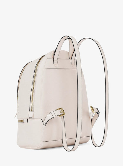 Rhea Medium Pebbled Leather Backpack Lt Cream Lt Cream