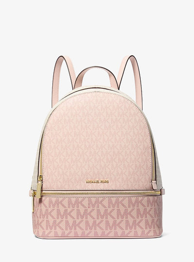 Rhea Medium Color-Block Signature Logo Backpack Pwd Blsh Mlt Pwd Blsh Mlt
