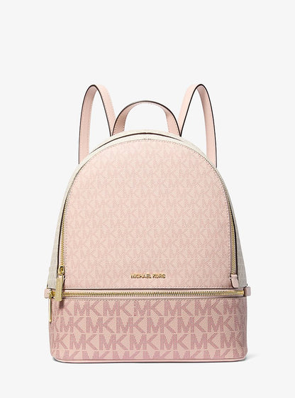Rhea Medium Color-Block Signature Logo Backpack Pwd Blsh Mlt Pwd Blsh Mlt