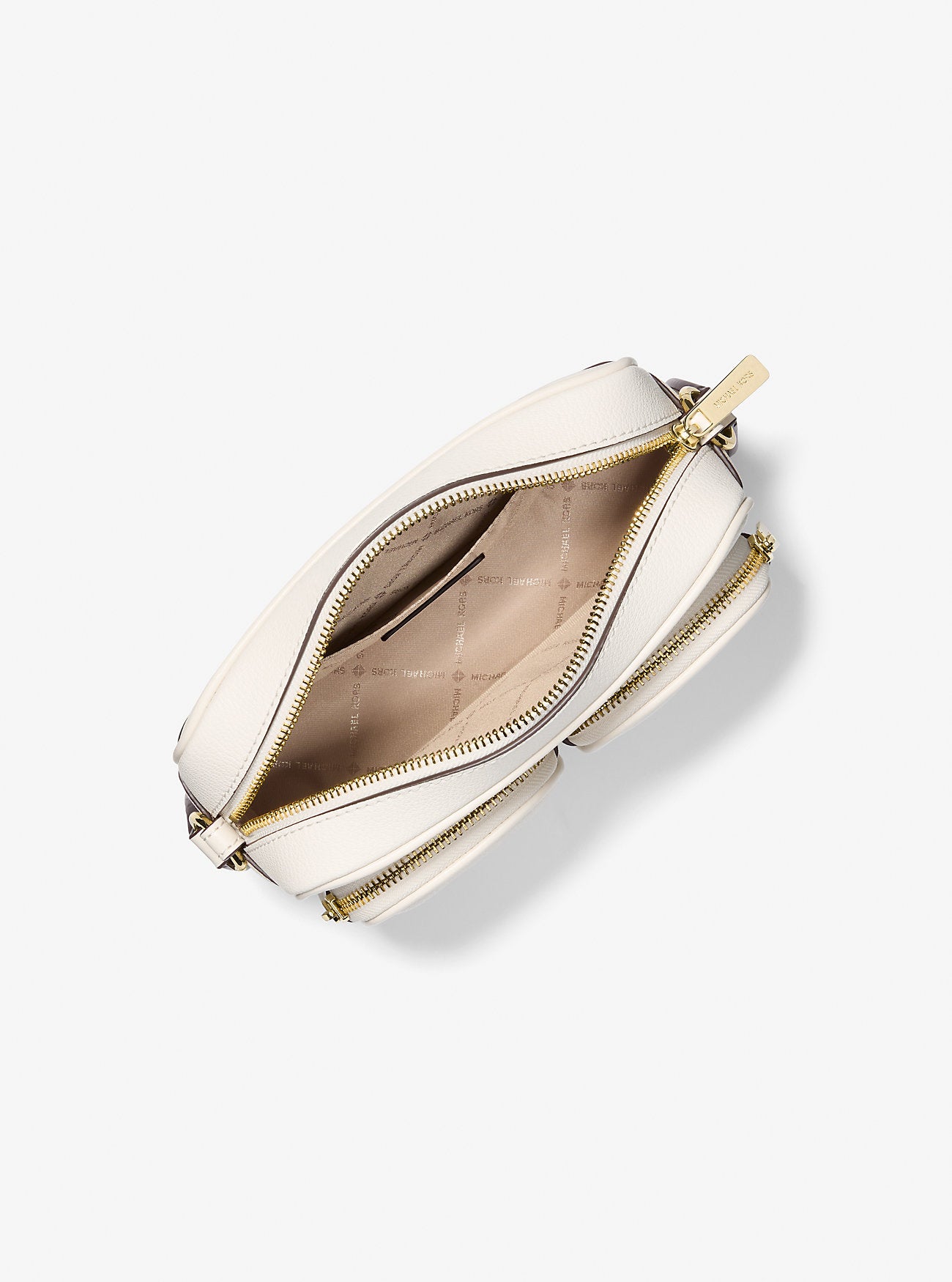 Jet Set Travel Medium Leather Messenger Bag Lt Cream Lt Cream