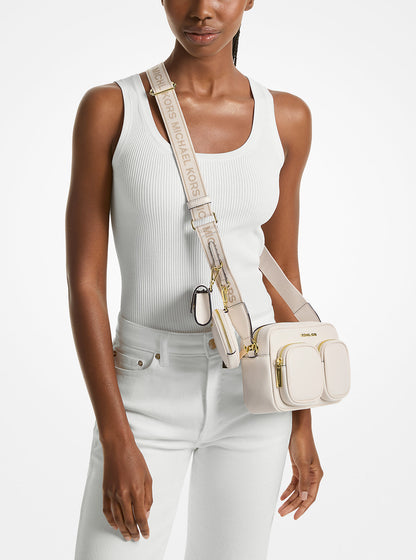 Jet Set Travel Medium Leather Messenger Bag Lt Cream Lt Cream