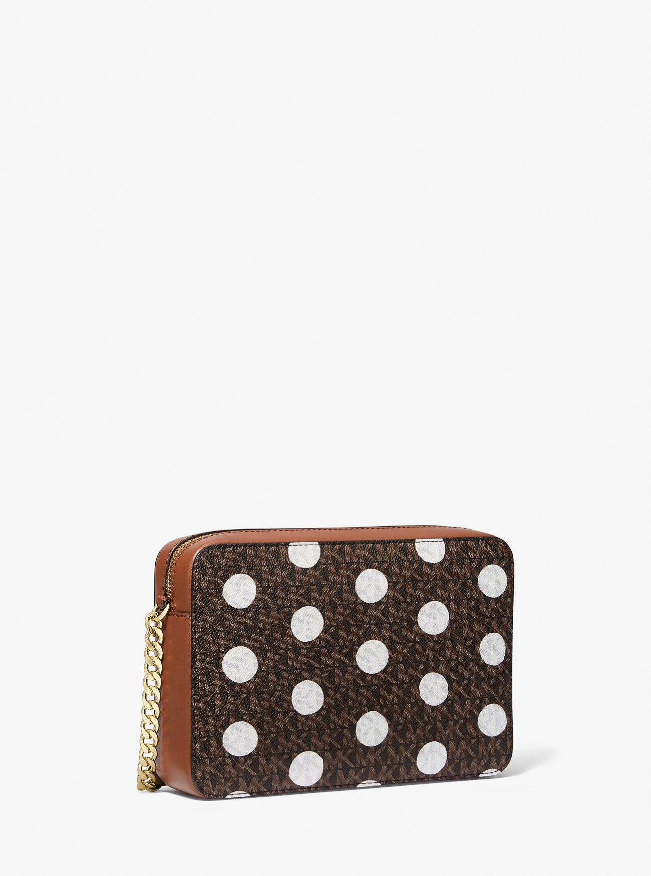 Jet Set Large Polka Dot Signature Logo Crossbody Bag Luggage Luggage