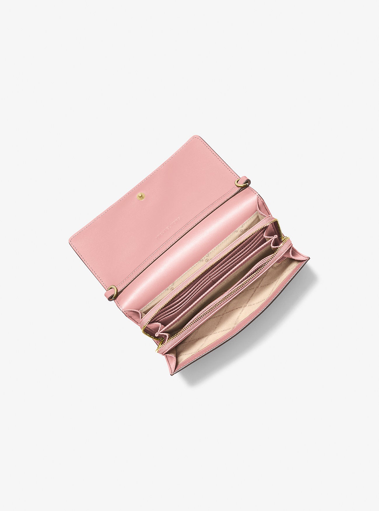 Jet Set Large Logo Jacquard Crossbody Bag Powder Blush Powder Blush