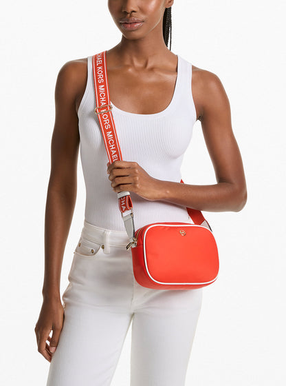 Jet Set Medium Nylon Camera Crossbody Bag Red Clay Red Clay