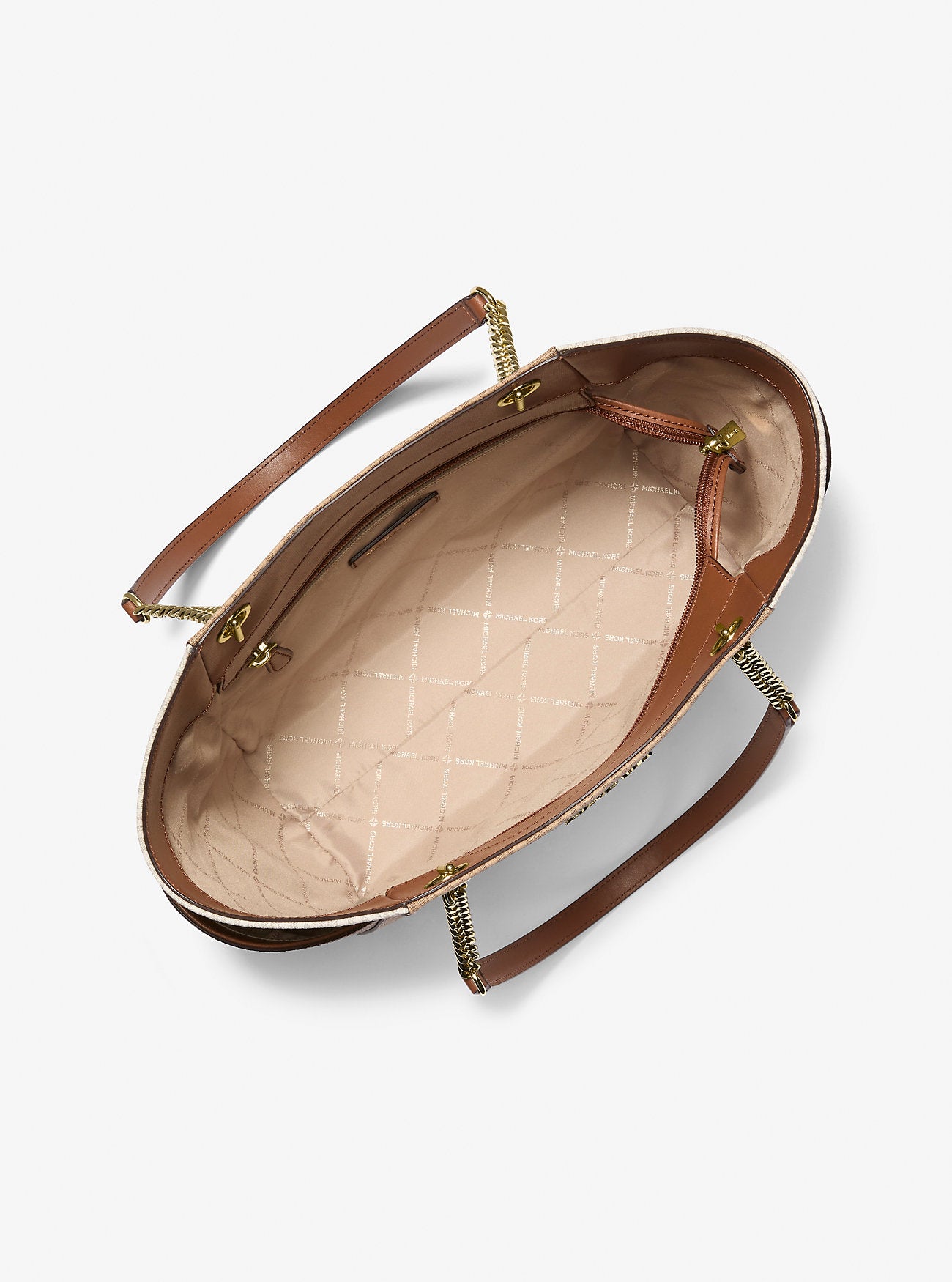 Jet Set Large Color-Block Signature Logo Tote Bag Camel Mlt Camel Mlt