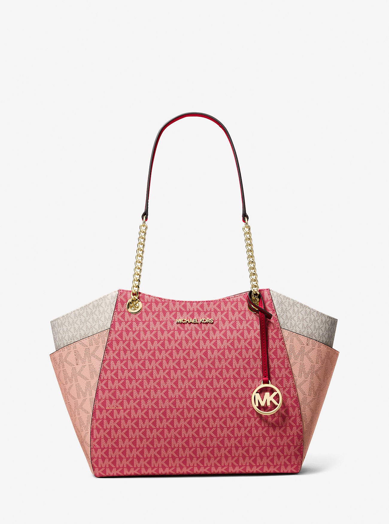Jet Set Large Color-Block Signature Logo Tote Bag Cherry Multi Cherry Multi