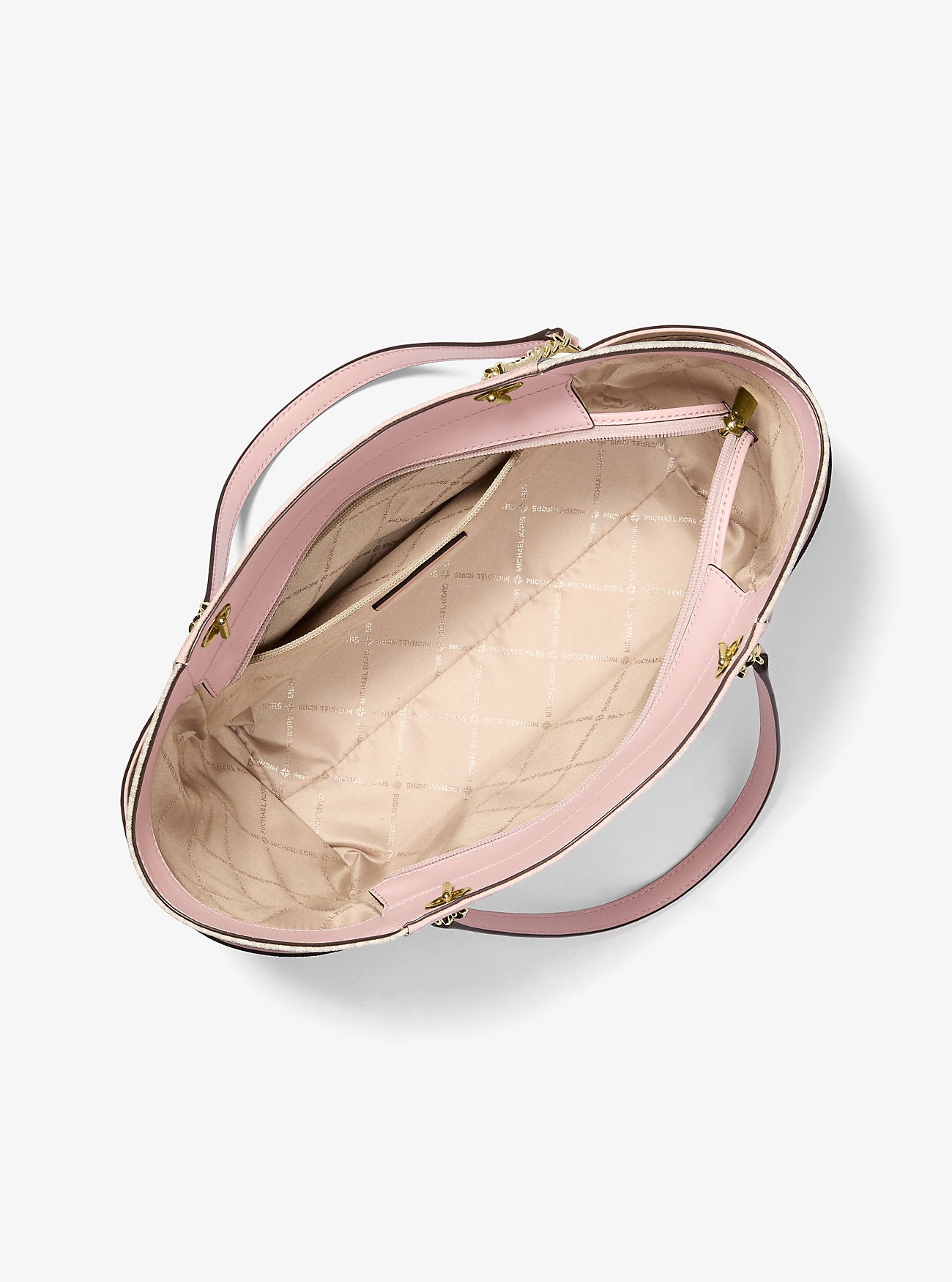 Jet Set Large Color-Block Signature Logo Tote Bag Pwd Blsh Mlt Pwd Blsh Mlt