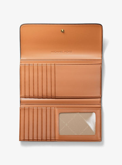 Jet Set Large Signature Logo Tri-Fold Wallet Camel Mlt Camel Mlt