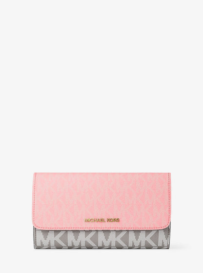 Jet Set Large Signature Logo Tri-Fold Wallet Crntion Mlti Crntion Mlti
