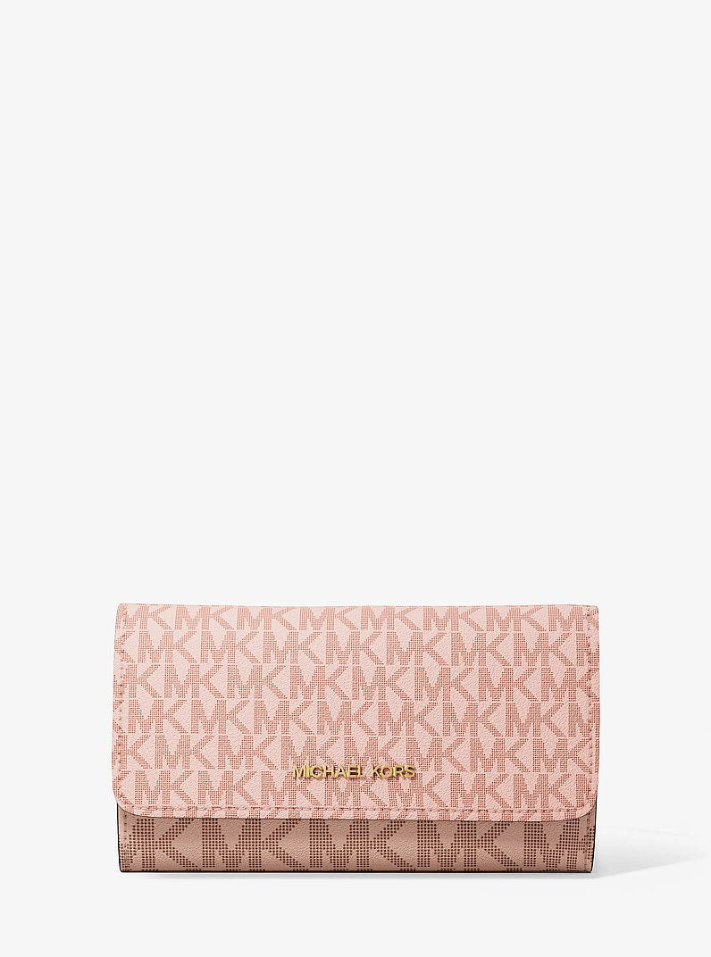 Jet Set Large Signature Logo Tri-Fold Wallet Pwd Blsh Mlt Pwd Blsh Mlt