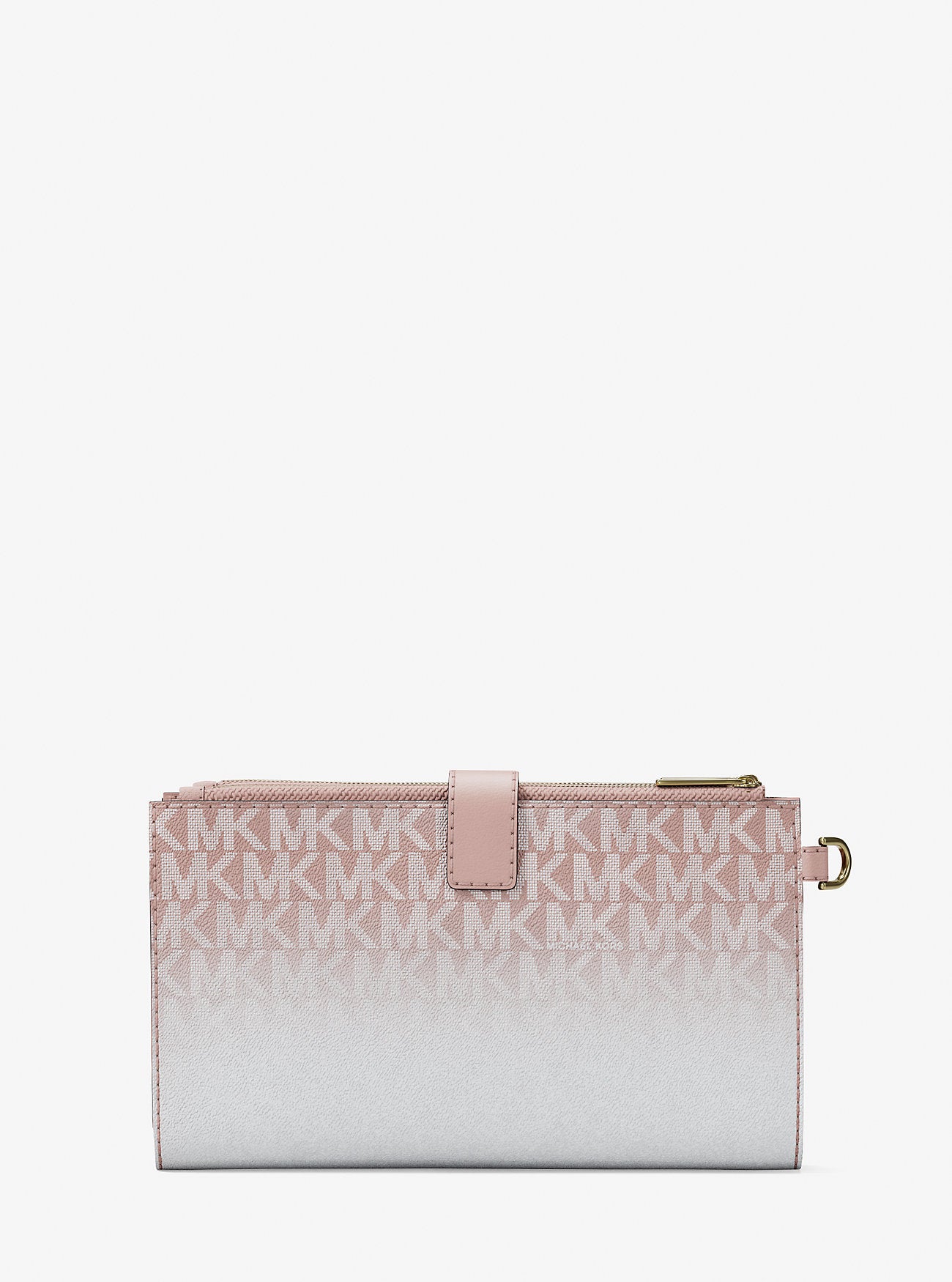 Jet Set Large Ombre Signature Logo Wristlet Powder Blush Powder Blush