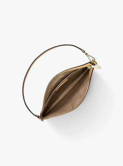 Jet Set Small Pebbled Leather Convertible Wristlet Honeywheat Honeywheat