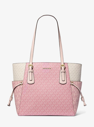 Voyager Large Color-Block Signature Logo Tote Bag Pwd Blsh Mlt Pwd Blsh Mlt