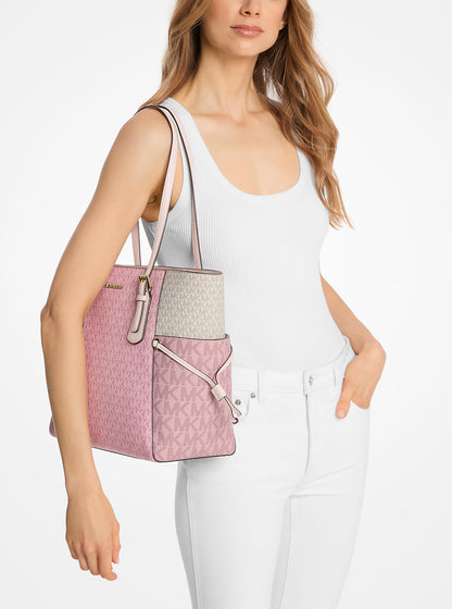 Voyager Large Color-Block Signature Logo Tote Bag Pwd Blsh Mlt Pwd Blsh Mlt