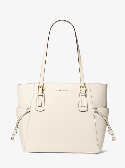 Voyager Large Saffiano Leather Tote Bag Lt Cream Lt Cream