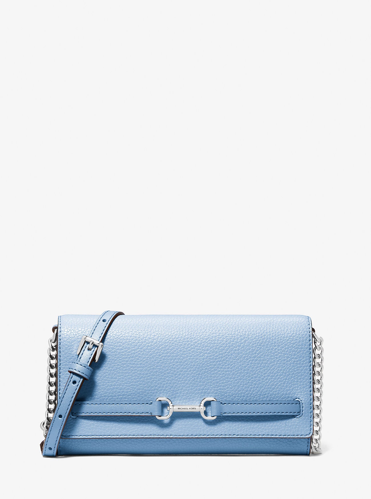 Carson Large Pebbled Leather Convertible Crossbody Bag Light Sky Light Sky