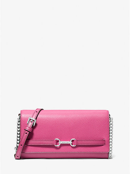Micheal Kors Carson Large Pebbled Leather Convertible Crossbody Bag Dragonfruit
