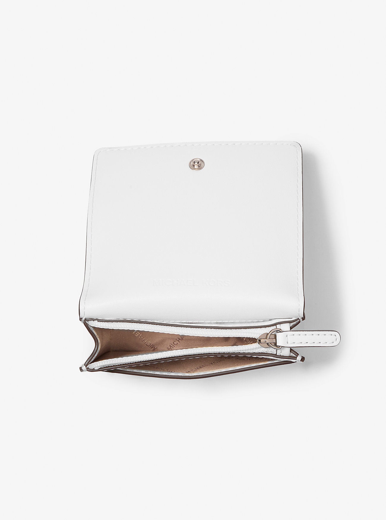Carson Small Pebbled Leather Wallet Optic White Optic White