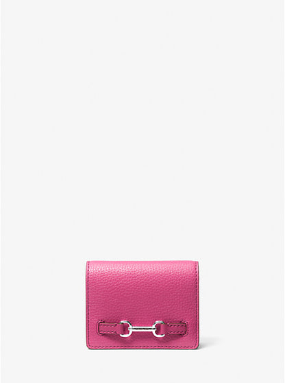 Micheal Kors Carson Small Pebbled Leather Wallet Dragonfruit