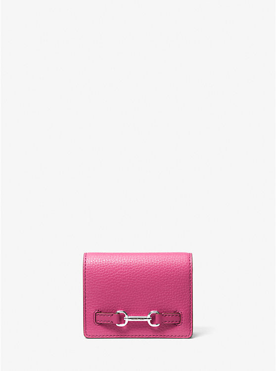 Micheal Kors Carson Small Pebbled Leather Wallet Dragonfruit