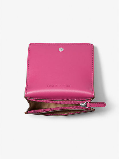 Carson Small Pebbled Leather Wallet Dragonfruit