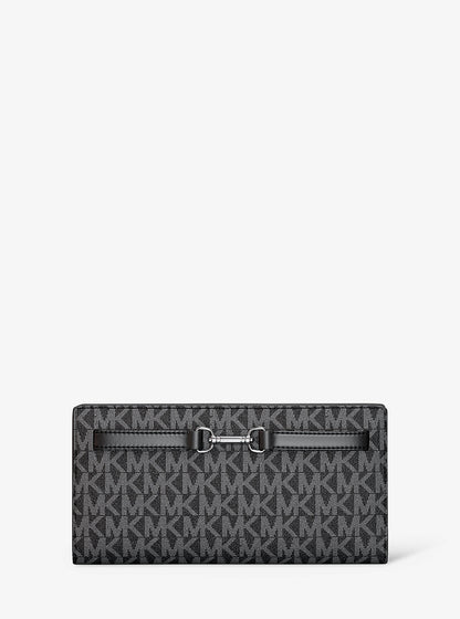 Carson Large Signature Logo Wallet Black Black