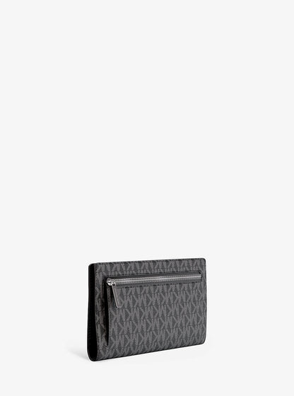 Carson Large Signature Logo Wallet Black Black