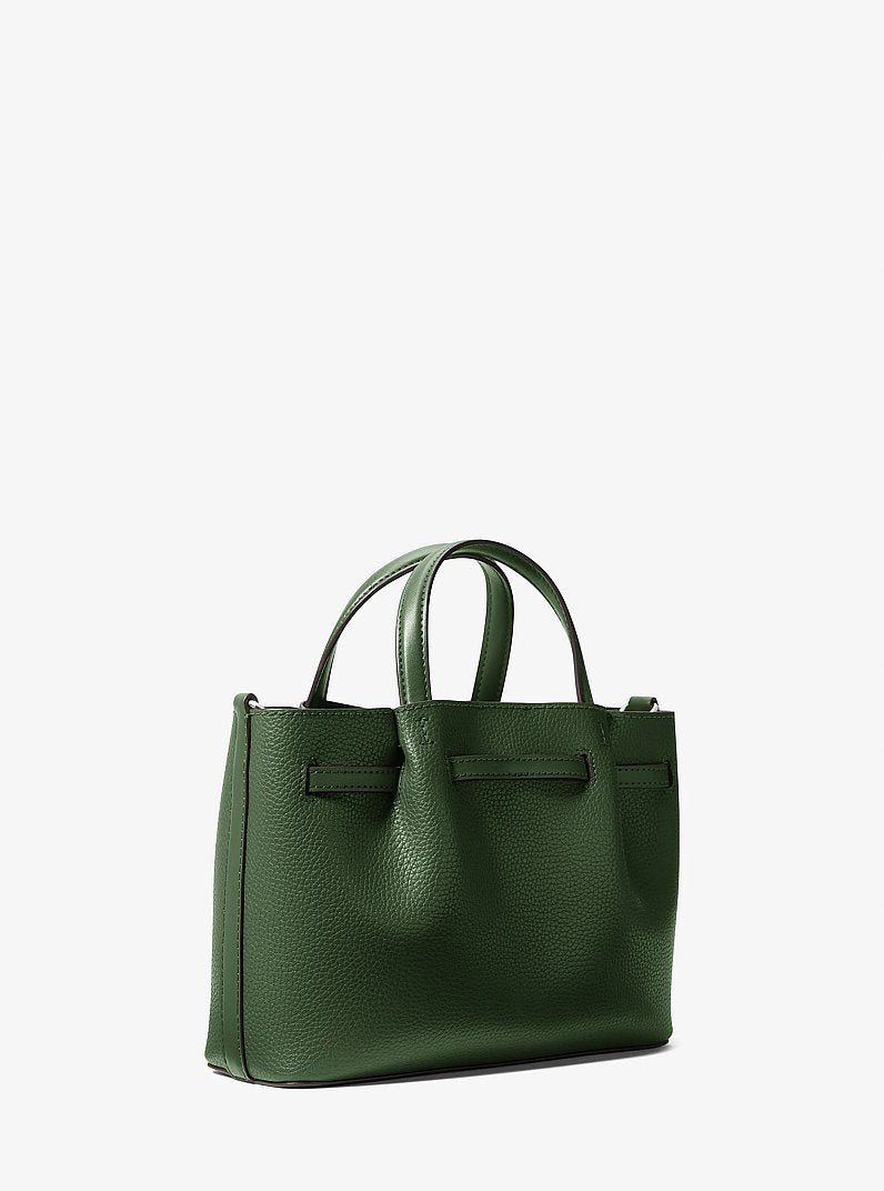 Carson Small Pebbled Leather Satchel Amazon Green Amazon Green